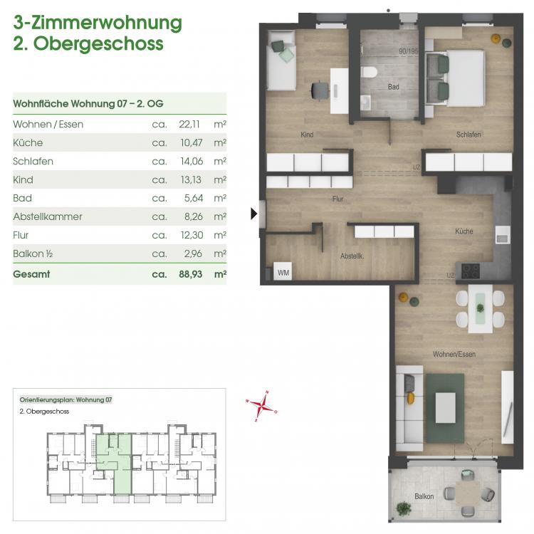 3-Zimmer-Dachgeschoss